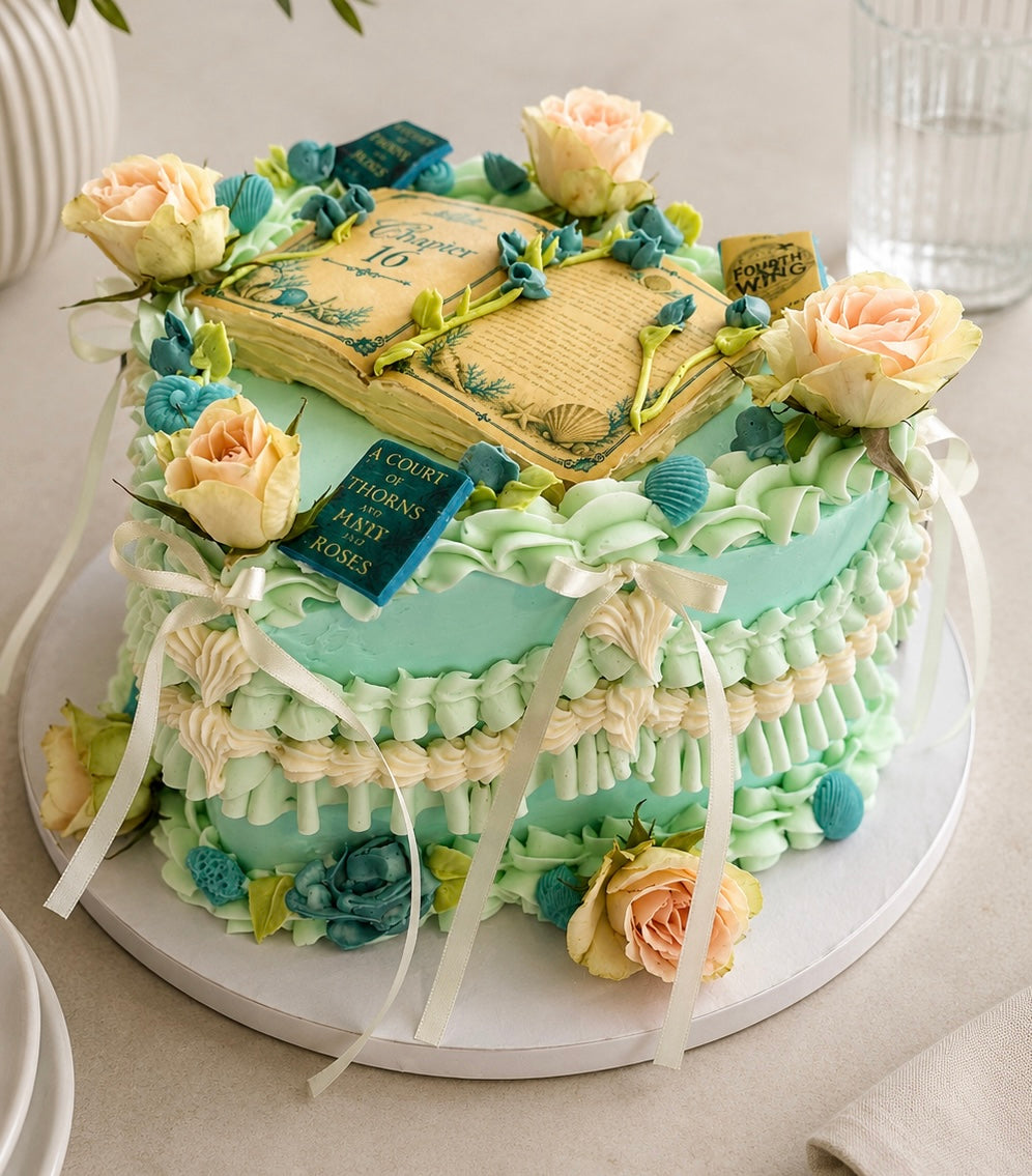 Vintage Heart Book Cake- classic vintage heart