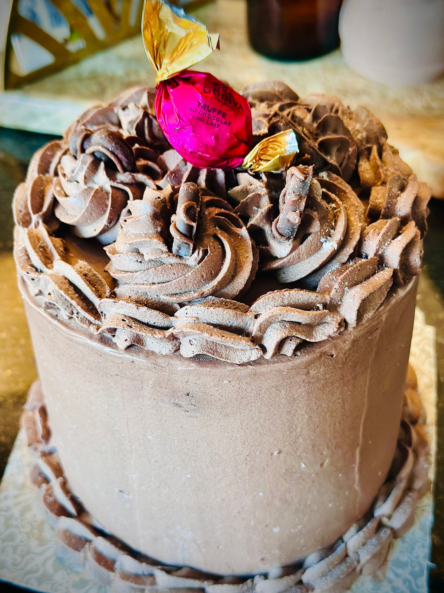 Classic Chocolate Truffle Cream Cake