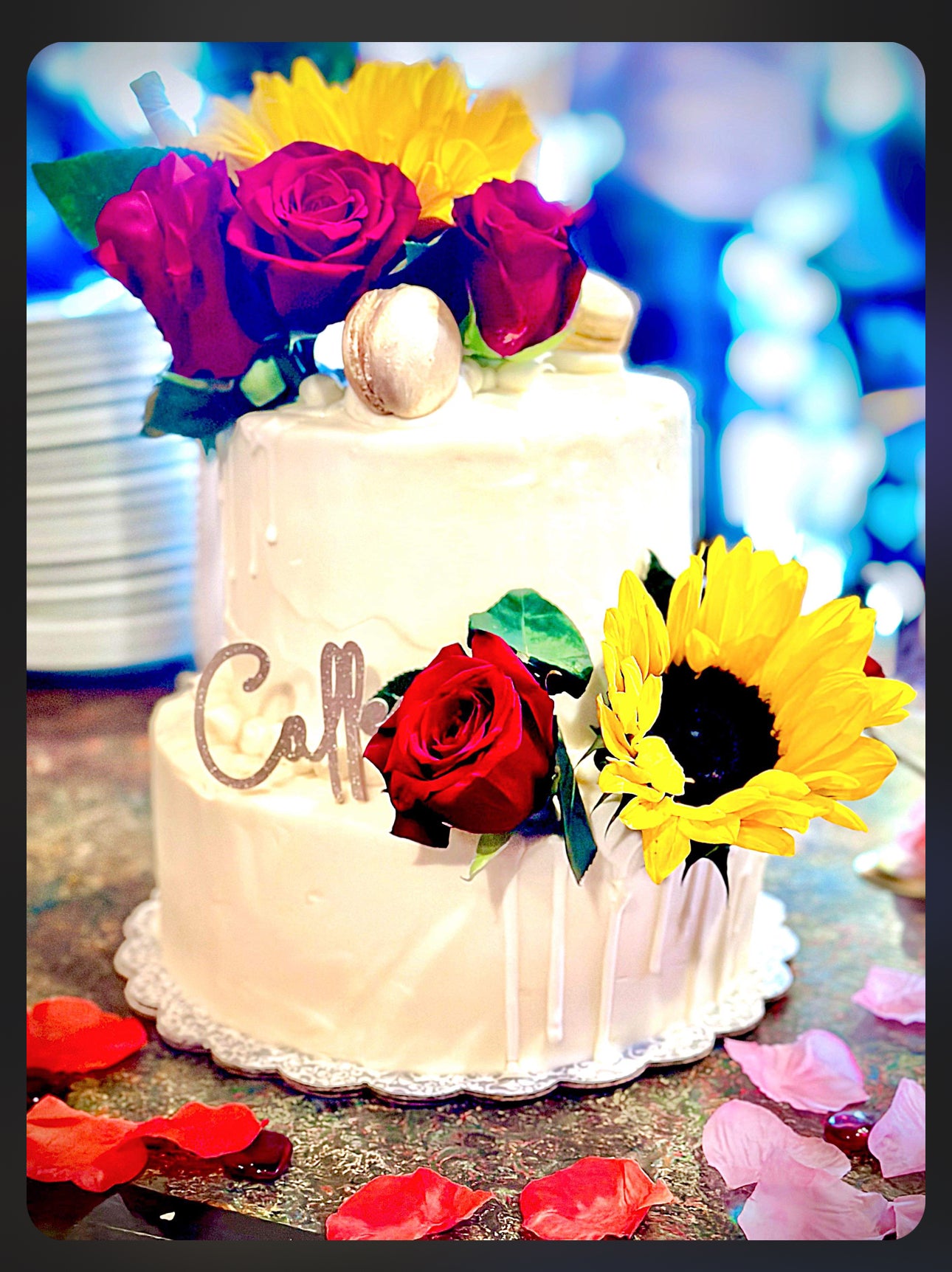 Classic 2 Tier Floral Cake