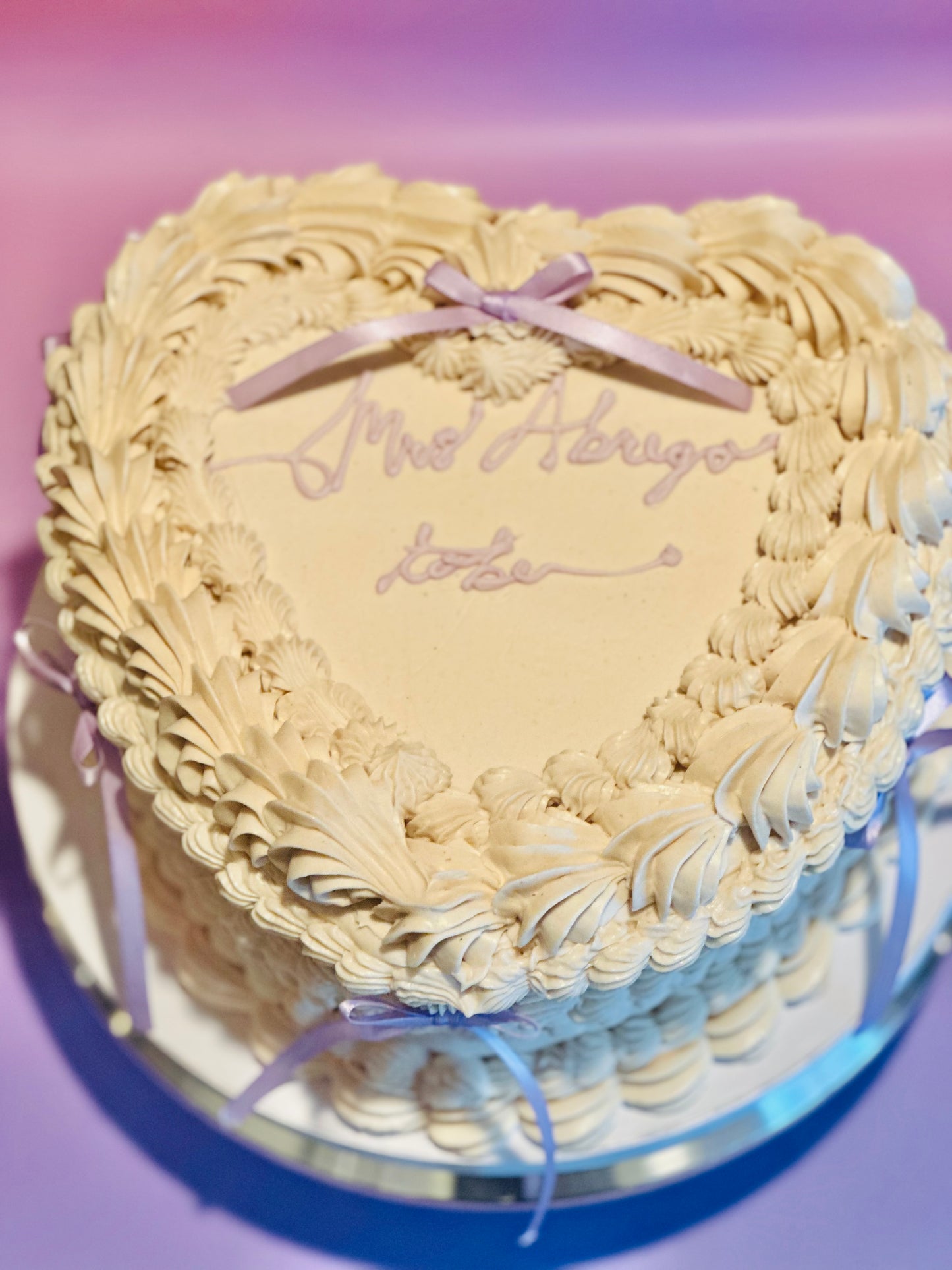 Vintage Heart "Cecilia" Cake