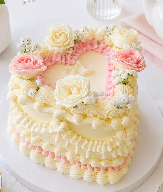 Vintage Sophia Floral- classic vintage heart