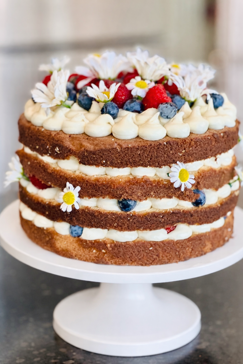 Layered Berry Buttercream Cake