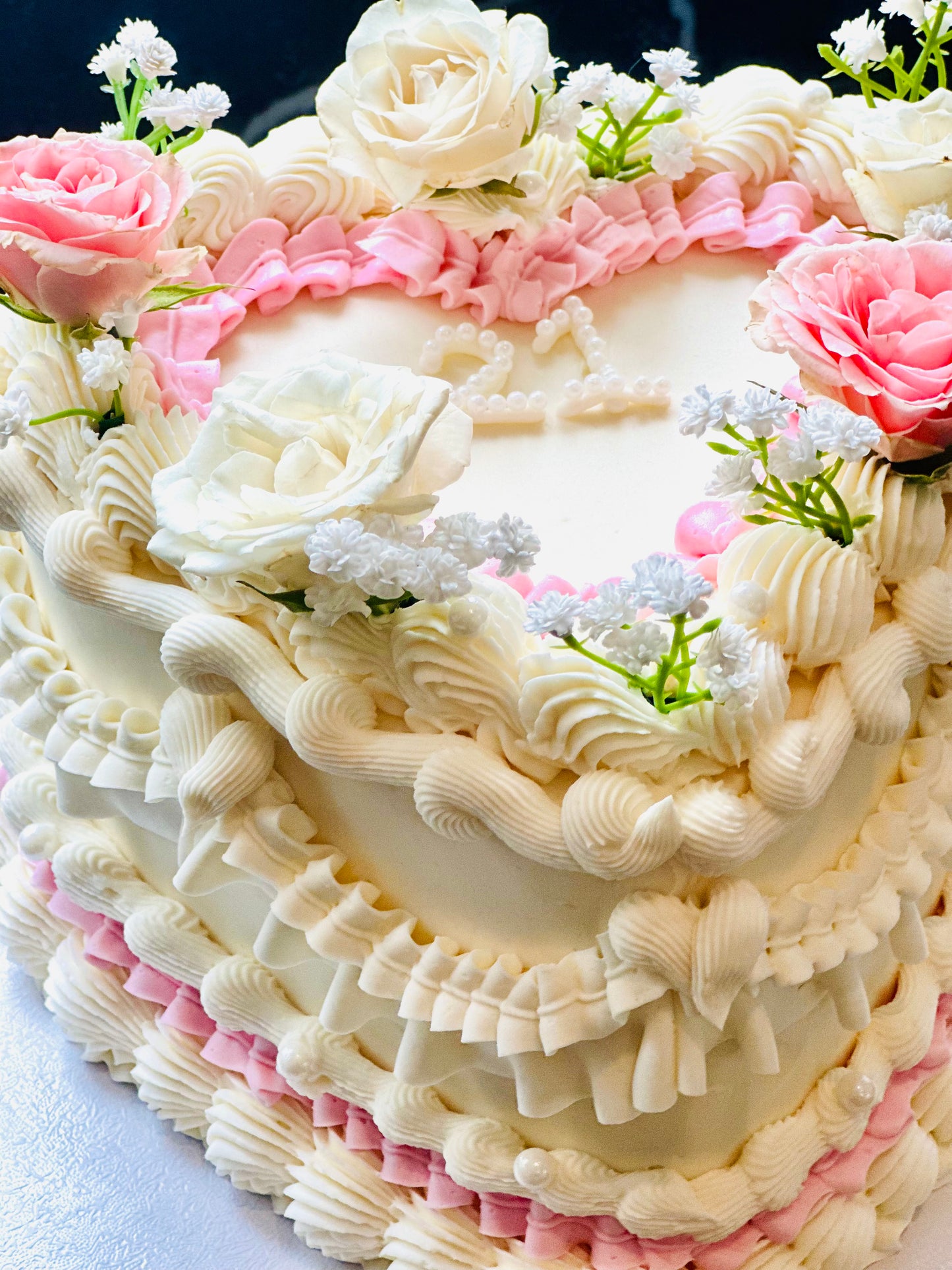 Vintage Sophia Floral- classic vintage heart