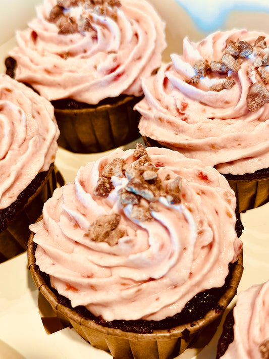 Classic Strawberry Chocolate Cupcake