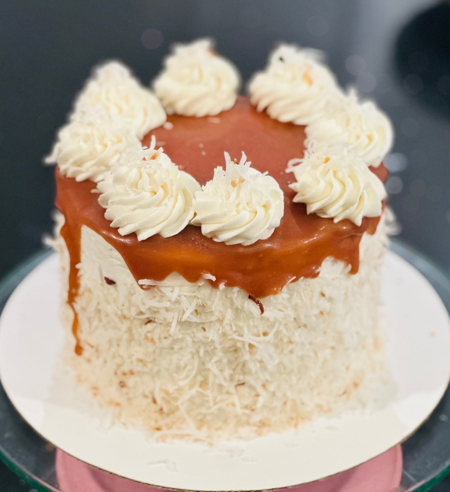 Salted Caramel Coconut Cake