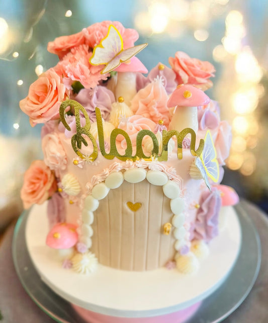 Fairytale floral cake- Birthday, bridal shower cake