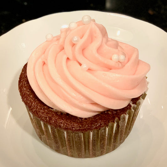 Strawberry Chocolate Buttercream Cupcake